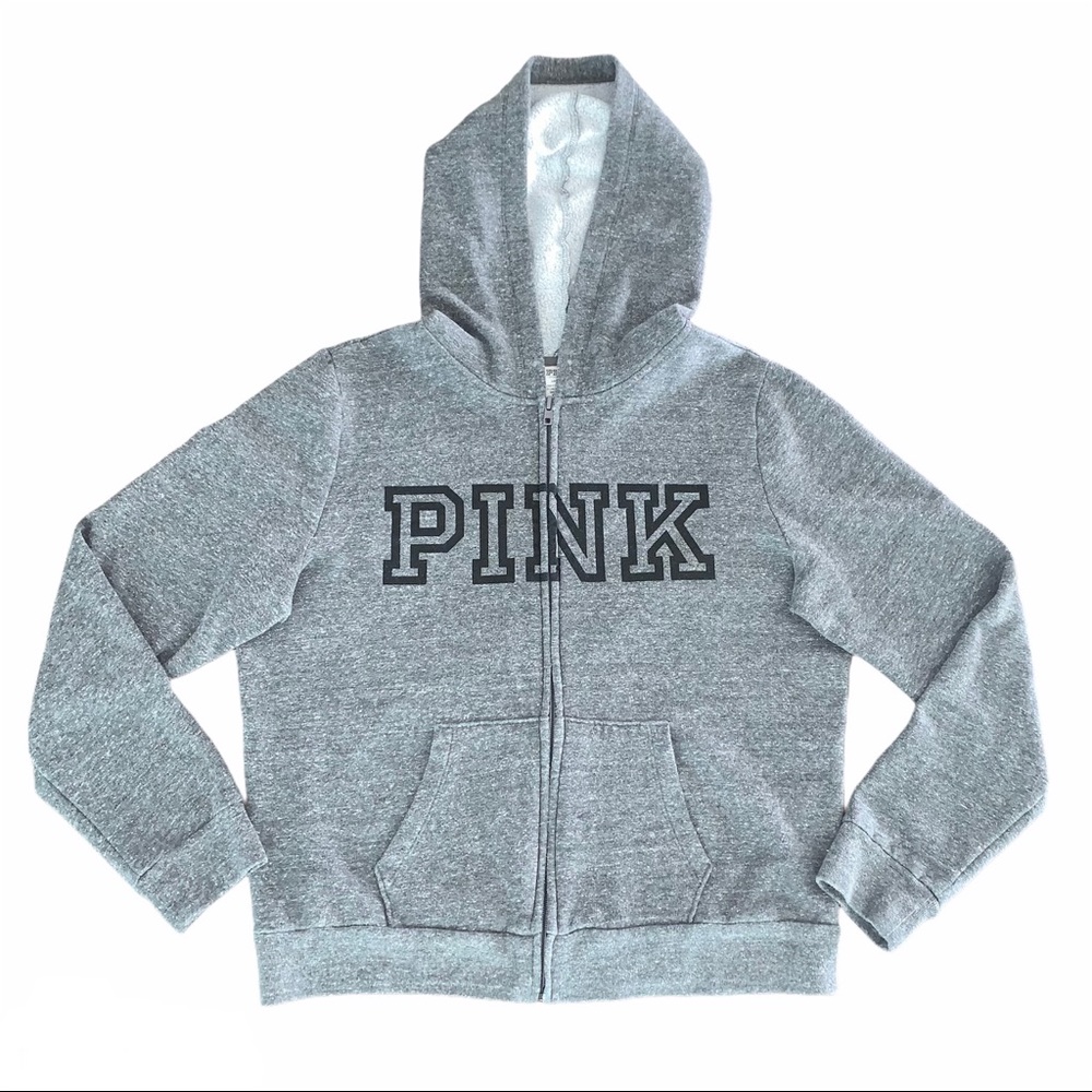 PINK full zip sweatshirt size Large